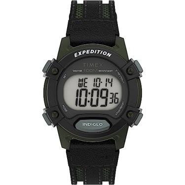 Imagem de Timex Relógio Expedition CAT unissex de 33 mm, preto/digital/verde, Digital