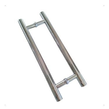 Imagem de Puxador 40cm Inox 304 para Porta Interna e Externa - Compatível com Vidro, Alumínio, Madeira, Blindex e Portão Social