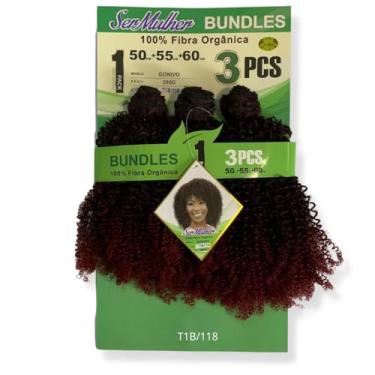 Imagem de Cabelo Cacheado Bio Vegetal 100% Fibra Orgânica Modelo Gonivo Ser Mulher Entrelace 60cm 285g