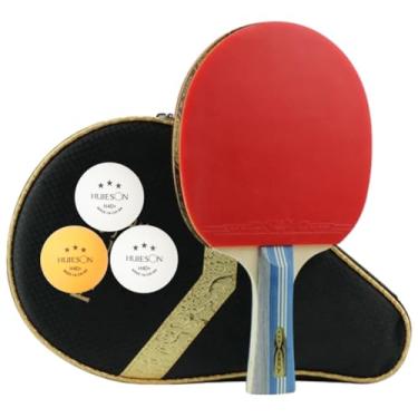 Imagem de Raquete Tênis de Mesa Clássica 3 Estrelas Profissional Ping Pong + Capa + 3 Bolas Oficial