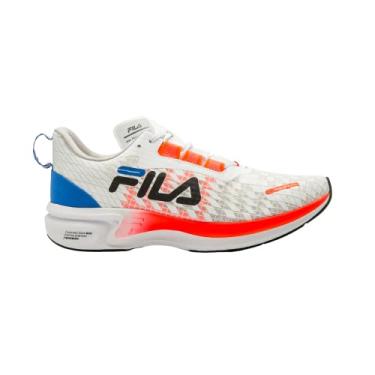 Imagem de Tênis Fila Racer Grid Branco e Azul - Masculino - 43 - Branco