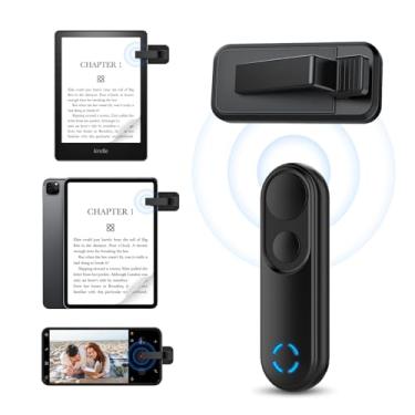 Imagem de Bakeey Telecomando Page Turner para Kindle Paperwhite Oasis Kobo Libra Surface, Ereader Accessori para iPad iPhone Android tablets, para leitura livros em banda desenhada e câmara vídeo remota, preto