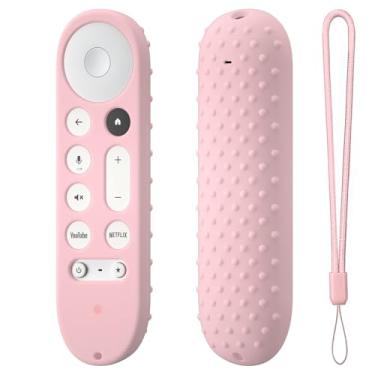 Imagem de Capa de silicone para Google TV Streamer 4K Google TV (4K) Voice Remote 2024 Capa de silicone antiderrapante (rosa)