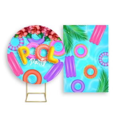 Imagem de Painel De Festa Redondo 1,50x1,50 + Painel Vertical 1,50x2,20 - Pool P