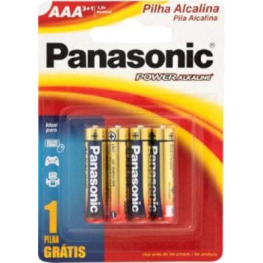 Imagem de Pilha Alcalina Panasonic Aaa Palito Cartela Com 4 Pilhas