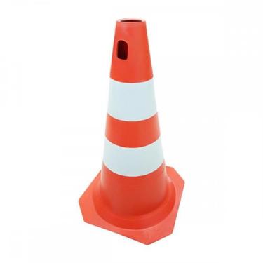 Imagem de Cone Sinalizacao Plastcor 50Cm Laranja/Branco, Branco