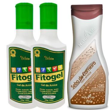 Imagem de Kit 2 Fitogel Gel de Arnica Bélia Dor Muscular + 1 Gel Massageador Seb