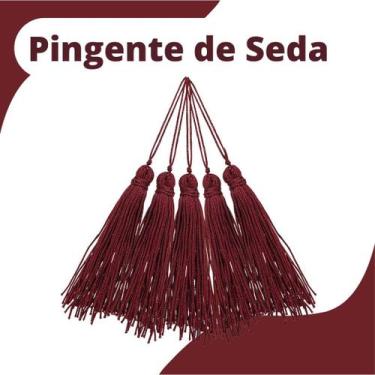 Imagem de Pingente De Seda Tassel - Franja - Bordo - Com 20 Unidades - Nybc