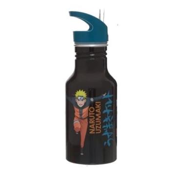 Imagem de Garrafa Aluminio Naruto Ninja Run 500ml Preto Original, Preto