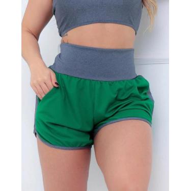 Imagem de Short Feminino Esportivo Running com Bolso - Fitmoda, Verde escuro, Me