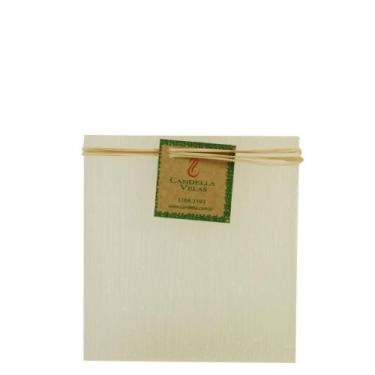 Imagem de Vela Luminária Quadrada 10x10 Cm Marfim - Candella, Off white