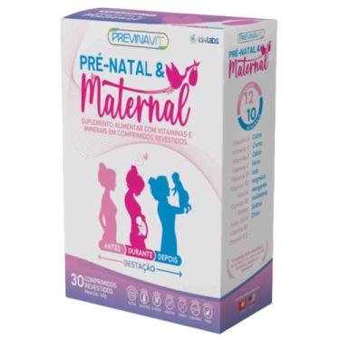 Imagem de Previnavit Pré-Natal & Maternal 12 vitaminas 30 comprimidos - IDN LABS