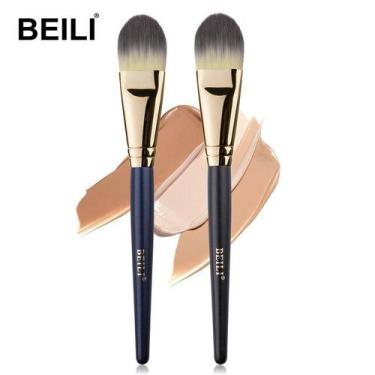 Imagem de Pincél De Maquiagem Profissional BEILI Para Mistura De Creme Líquido, 