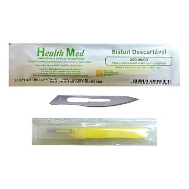 Imagem de Bisturi descartável Health Med em Aço Carbono,  11