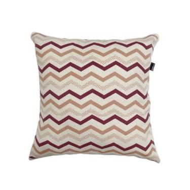 Imagem de Almofada Chevron Soft Grená 40x40cm - Serigrafada Frente e Verso - FAS