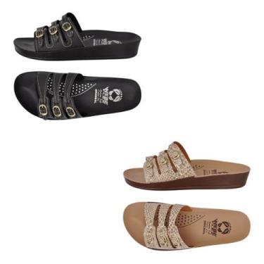 Imagem de chinelo ortopédico KIT 2 PARES feminino  casual anti stress esporão co