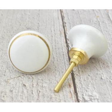 Imagem de ARTISNO Puxadores de cerâmica coloridos para armários de cozinha, armários de banheiro, cômodas, puxadores e puxadores feitos à mão (Design 1)