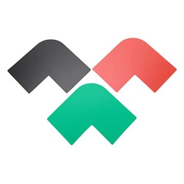 Imagem de 3 peças de molde de barba para homens, ferramenta guia de bigode para pentear mandíbula, bochecha, pescoço e linha de costeletas