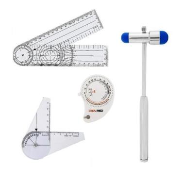 Imagem de Goniometro Pequeno E Grande + Martelo Buck + Fita Metrica - BIC