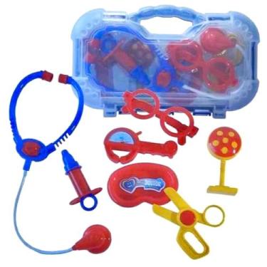 Imagem de Maleta Kit Medico Azul Brinquedo de Médico Infantil Educativo Estimula