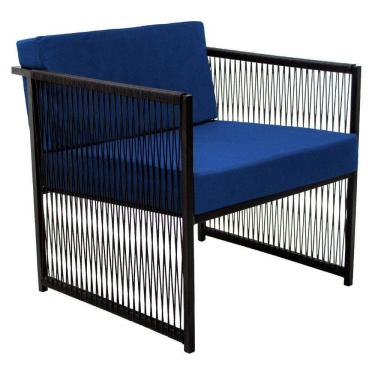 Imagem de Poltrona Santiago Para área Externa De Fibra Sintética Azul