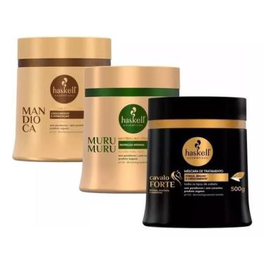 Imagem de KIT HASKELL CRONOGRAMA CAVALO FORTE MANDIOCA MURUMURU 500g