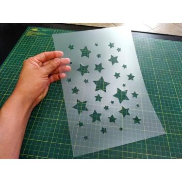 Imagem de Molde Stencil Estrelas para Pinturas  - Stencils 2R Custom