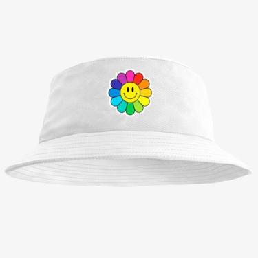 Imagem de Chapéu Bucket Hat Estampado Flor - MP Moda Masculina, Único, Branco