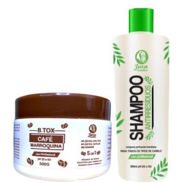 Imagem de B.tox Capilar Café Coffe Marroquina Juca 300g + Shampoo Antiresiduos J
