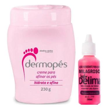 Imagem de Kit  Dermopés Creme Para Afinar Os Pés  e Loção Milagroso Delima - Abe