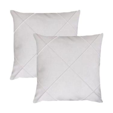Imagem de Kit 2 Capas para Almofada Drapeada em Veludo Quadrada 50x50 com Enchim