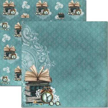 Imagem de Papel para Scrapbook Sandra Família Arte Fácil Blue 6 - SC-777