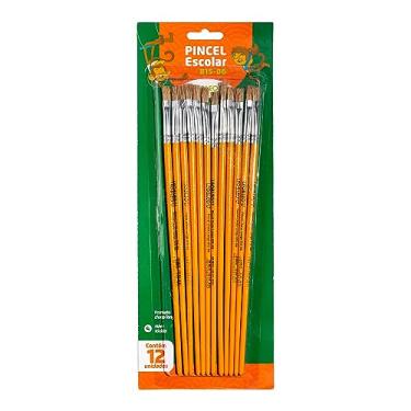 Imagem de PINCEL ESCOLAR CHATO CABO LONGO REF.815-06 PCT/12 LEOELEO