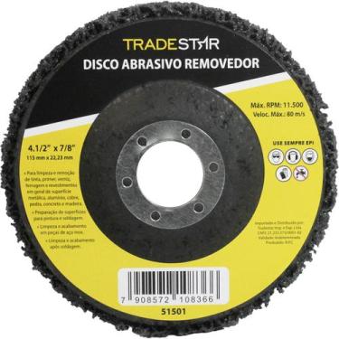 Imagem de Disco Abrasivo Removedor 4.1/2 x 7/8" P/ Limpeza Tradestar