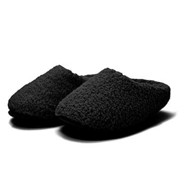 Imagem de Pantufa Feminina Peluciada 100% Poliéster Sola Antiderrapante Disponível do 27 até 46 (Preto, BR, Adulto, Faixa Numérico, 39, 40)