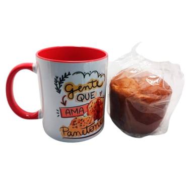 Imagem de Caneca Vermelha Canetone Gente que ama Panetone + Mini panetone