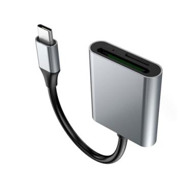 Imagem de Leitor de cartão de memória 2 em 1 USB 3.0 adaptador de leitor de cartão compatível com Windows 98/ME/2000