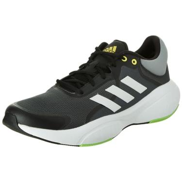Imagem de adidas Tênis de corrida masculino Response, Cinza Six-zero Metálico Verde Solar, 45