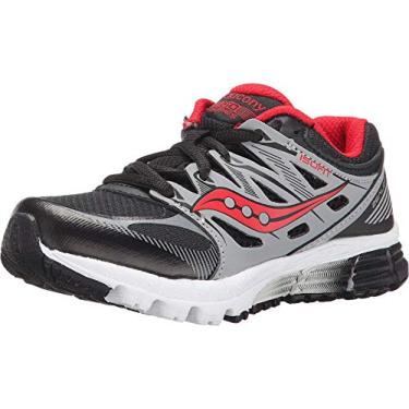 Imagem de Saucony Zealot Tênis (criança pequena/criança grande), Preto/vermelho/pecado, 11.5 Little Kid