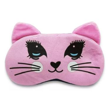 Imagem de Mascara para dormir infantil com gel - Gatinha Roxa - Brinquedos e Pel