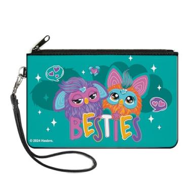Imagem de Carteira Furby, bolsa com zíper, roxo e laranja Furby Besties Pose azul-petróleo, lona, rosa, LARGE, Casual