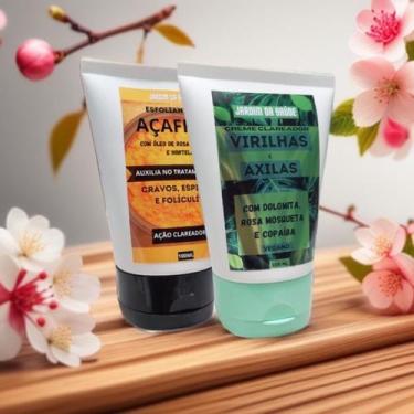 Imagem de Kit Creme Clareador de Virilhas e Axilas + Creme Esfoliante de Açafrão