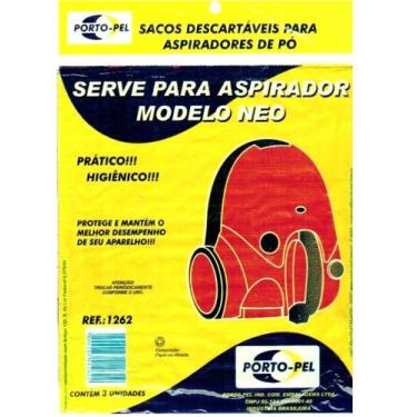 Imagem de Sacos para Aspirador de Pó Serve Modelo Neo Ref: 1262 - porto-pel