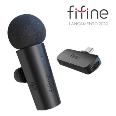 Imagem de Fifine M6 Microfone S/Fio Lapela Para Celular Android 2.4G Homologação: 26571106163