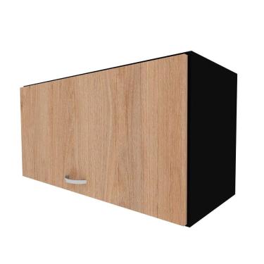 Imagem de Armário Aéreo KitCubos 1 pt Preto e Carvalho Mel