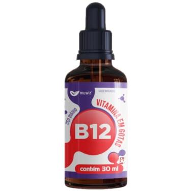 Imagem de Muwiz, VITAMINA B12 CIANOCOBALAMINA ALTO TEOR DE VITAMINA B12 APENAS 1 GOTA AO DIA 30ML 600 DOSES – MUWIZ