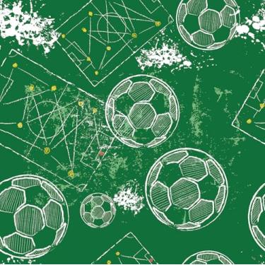 Imagem de ReWallpaper Papel de parede verde de 17,5 pol. × 23 m, papel de parede esportivo vintage, papel de parede de futebol para quarto