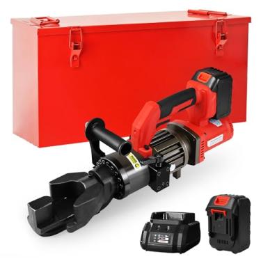 Imagem de LOSCHEN Dobrador de vergalhão sem fio, usinagem de dobra de vergalhão hidráulico elétrico, dobra até 3/4 polegada 20 mm # 6 vergalhões, ângulo de dobra 0-130 graus, máquina de dobrar vergalhão