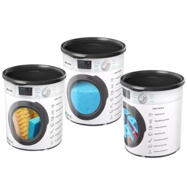 Imagem de Kit 3 Potes Lavanderia Multiuso 2,1l Organizador Lavanderia Porta Sabão Casa Organizador De Produtos de Limpeza