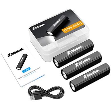 Imagem de Lanterna de mini lanterna, lanterna de LED pequena, caneta portátil recarregável de liga de alumínio EDC lanternas de flash táticas 3 modos IP67 lanterna de bolso para acampamento, ar livre, emergência, lanternas grandes de xadrez 【3 peças】